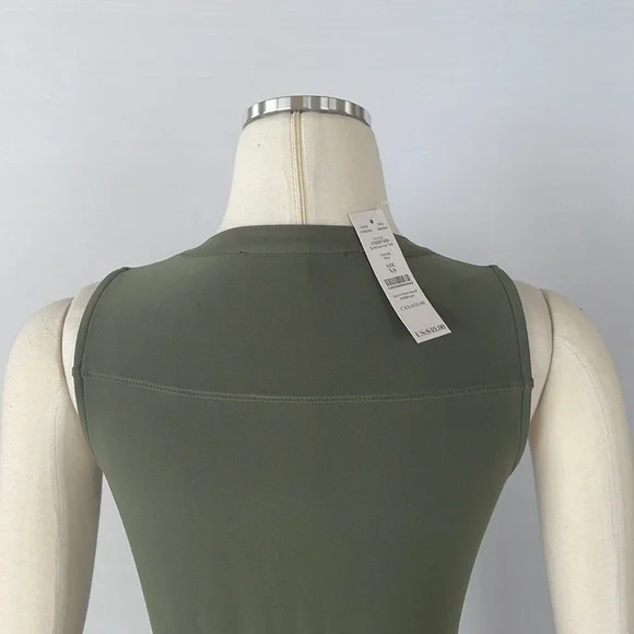 NWT WHBM Olive lace up matte Jersey top X Small - Picture 14 of 14